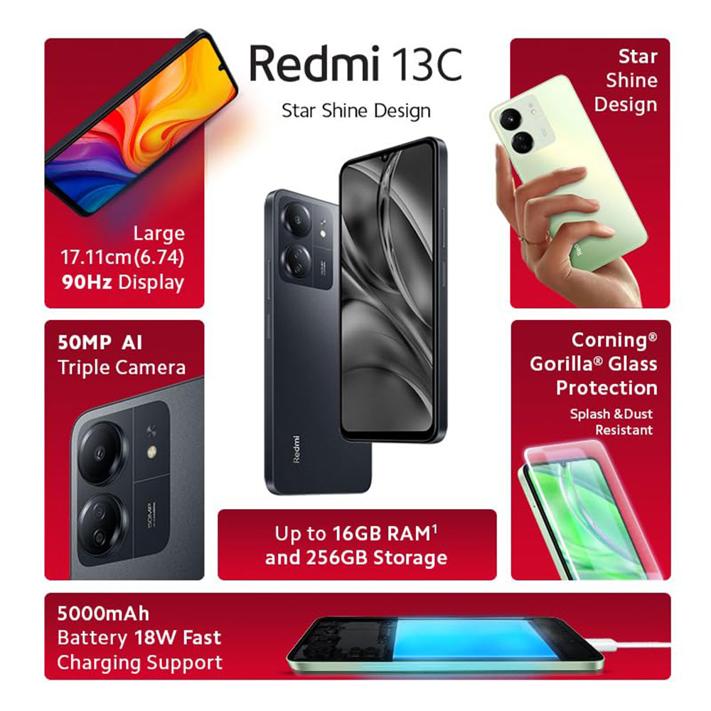 Xiaomi Redmi 13c - black 1