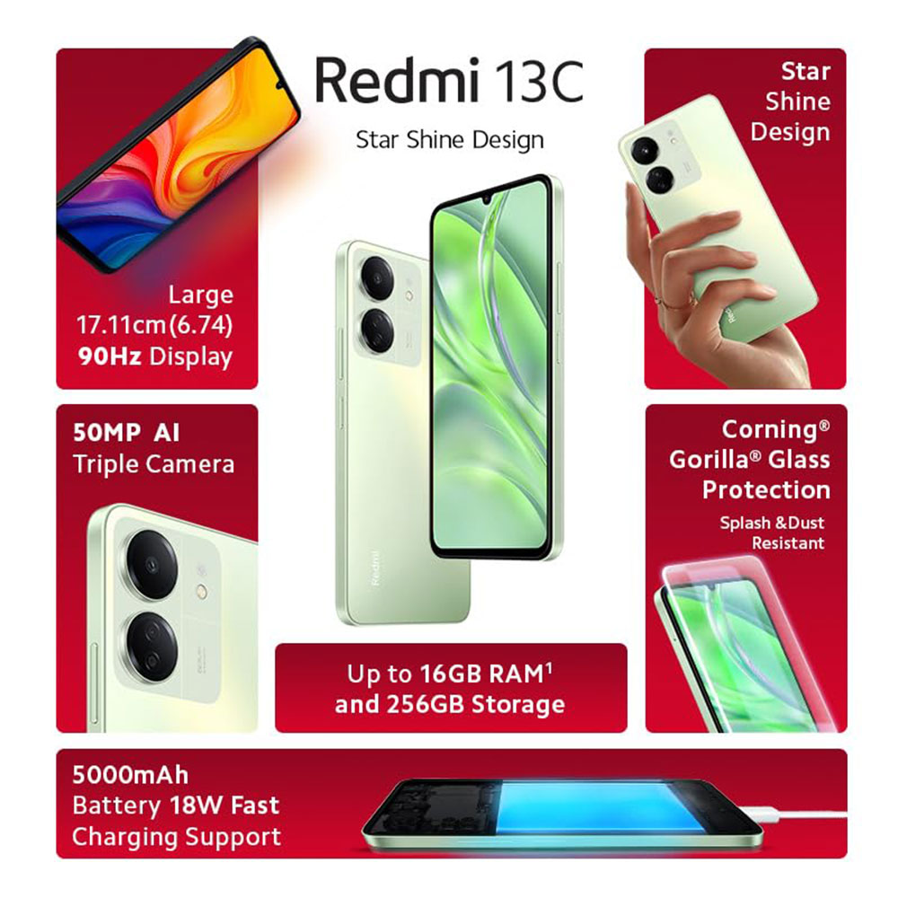 Xiaomi Redmi 13c - green (3)