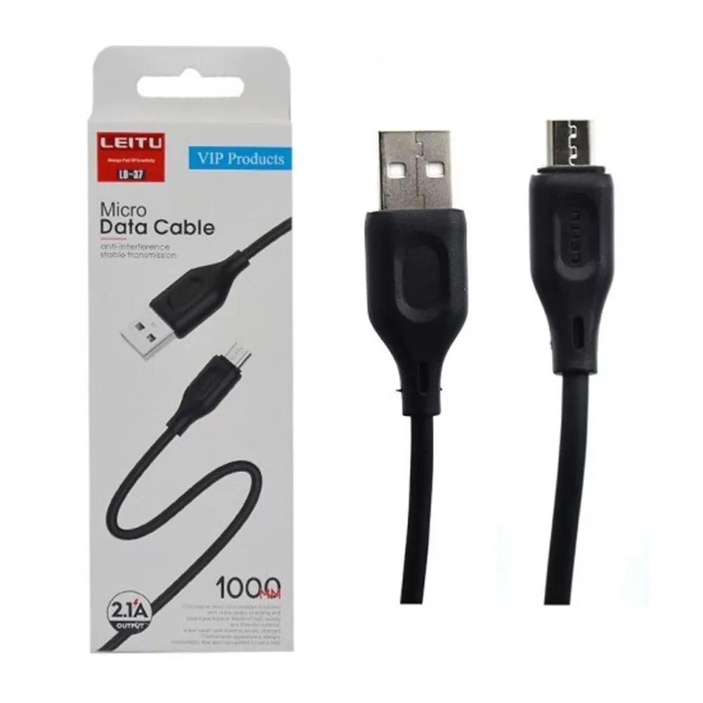 کابل شارژ USB به micro-USB لیتو مدل LEITU LD-37 طول ۱ متر