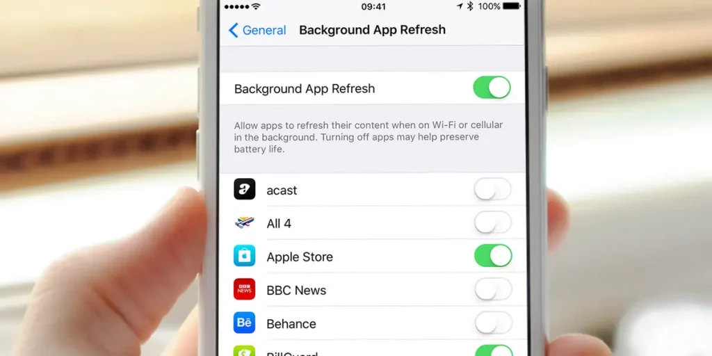 قابلیت background app refresh در آیفون
