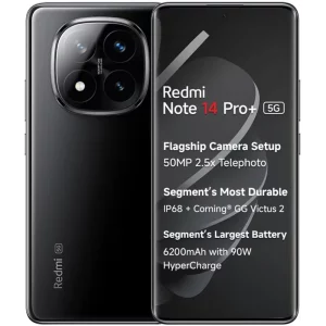 گوشی موبایل شیائومی مدل Redmi Note 14 Pro Plus 5G ظرفیت ۵۱۲ گیگابایت رم ۱۲ گیگابایت - گلوبال