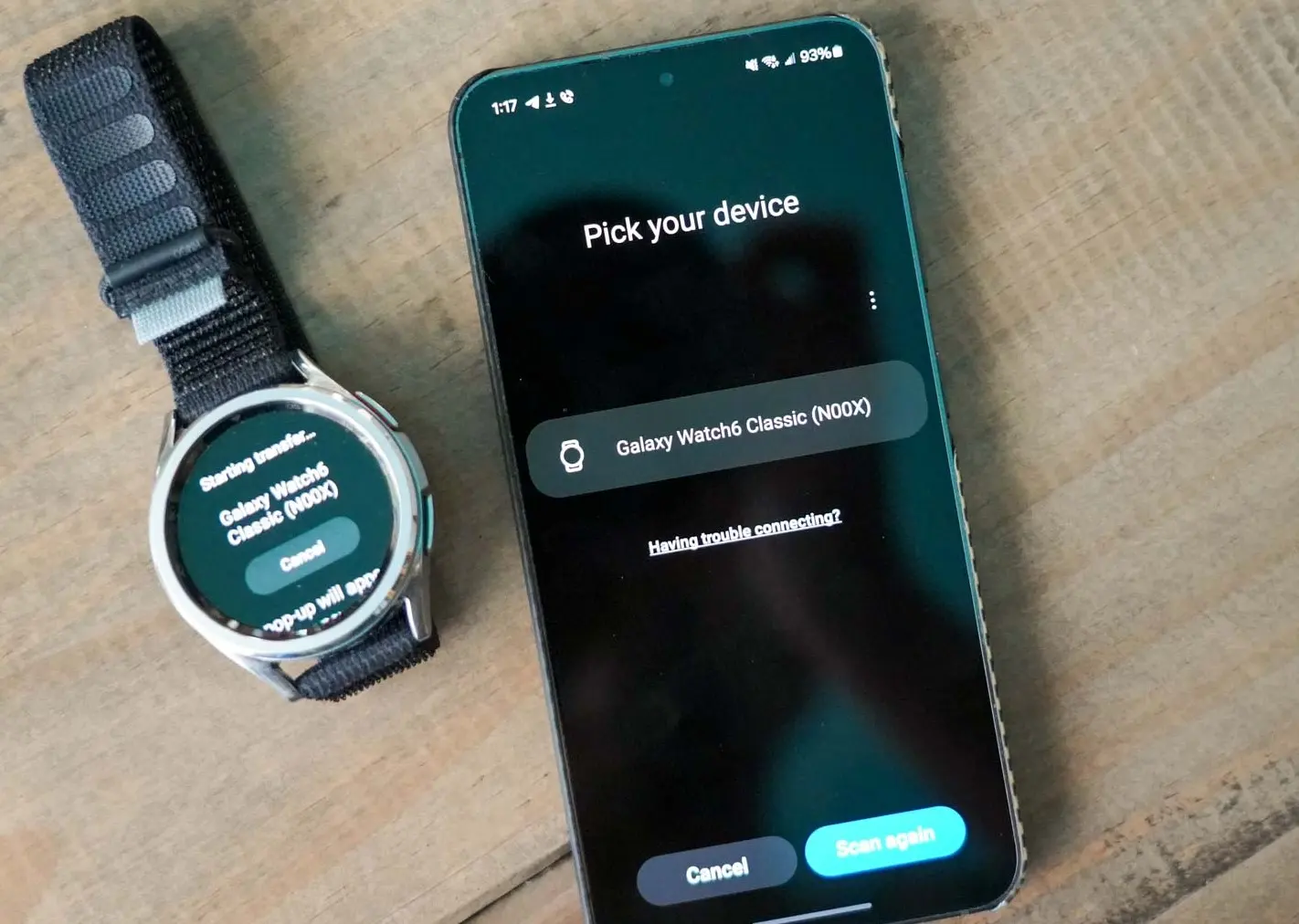 انتخاب مدل ساعت در اپلیکیشن