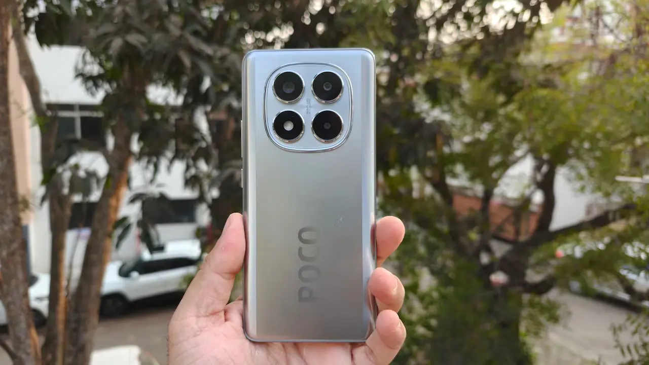 گوشی پوکو x7 رنگ نقره‌ای