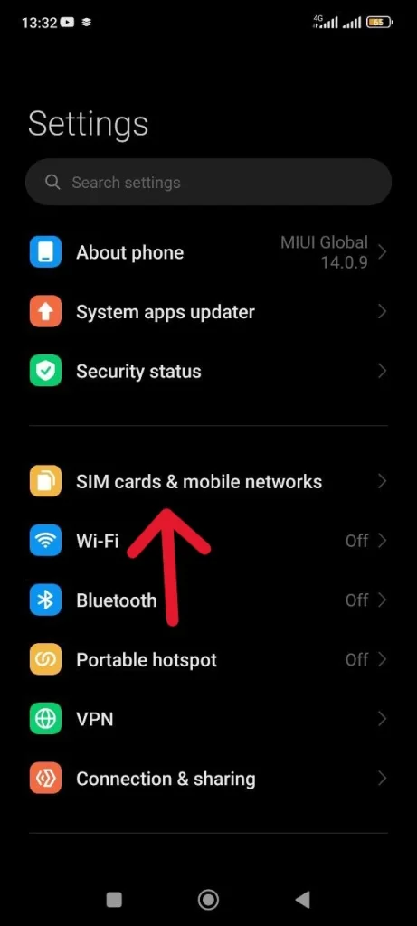 مراحل تنظیمات اینترنت ایرانسل شیائومی