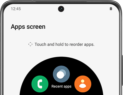 بخش apps screen برای مرتب کردن برنامه‌های ساعت هوشمند سامسونگ
