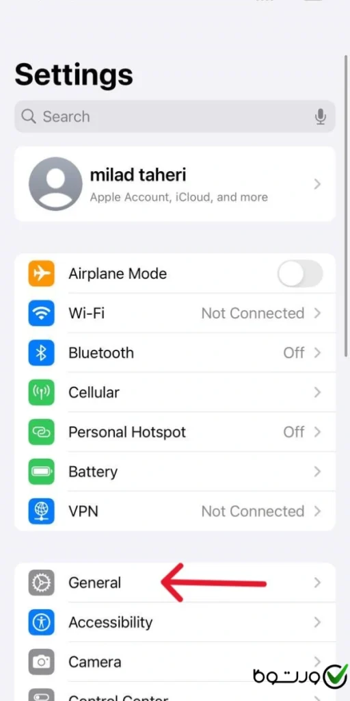 ریست کردن اینترنت در آیفون ۰۱