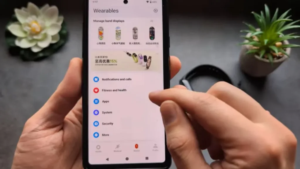 انتخاب گزینه Apps در مراحل نصب برنامه روی ساعت هوشمند شیائومی در اسمارت بند ۱۰