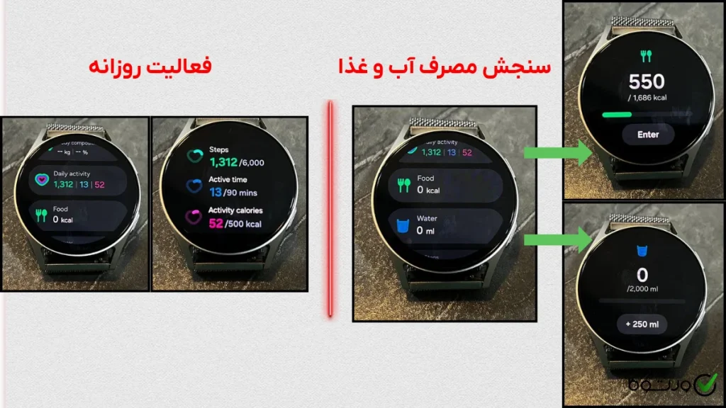 فعالیت روزانه و آب و غذا
