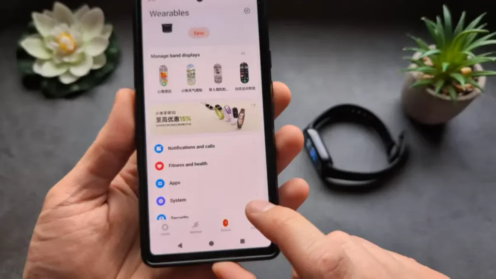 انتخاب گزینه Device در مراحل نصب برنامه روی ساعت هوشمند شیائومی در اسمارت بند ۱۰