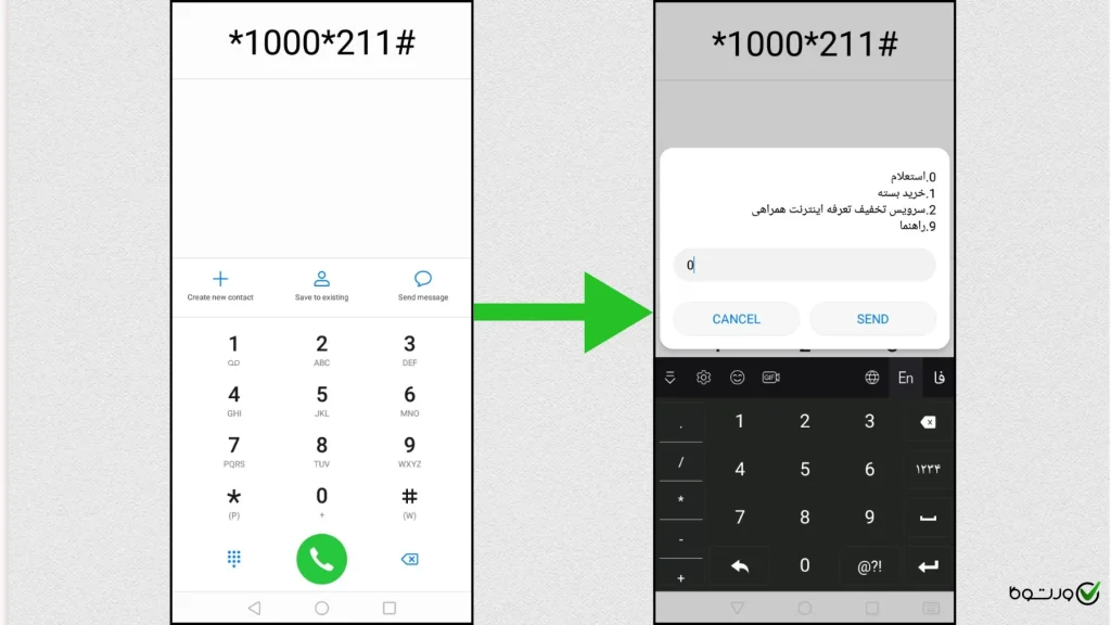 کد دستوری استعلام بسته اینترنت همراه اول ۰۵