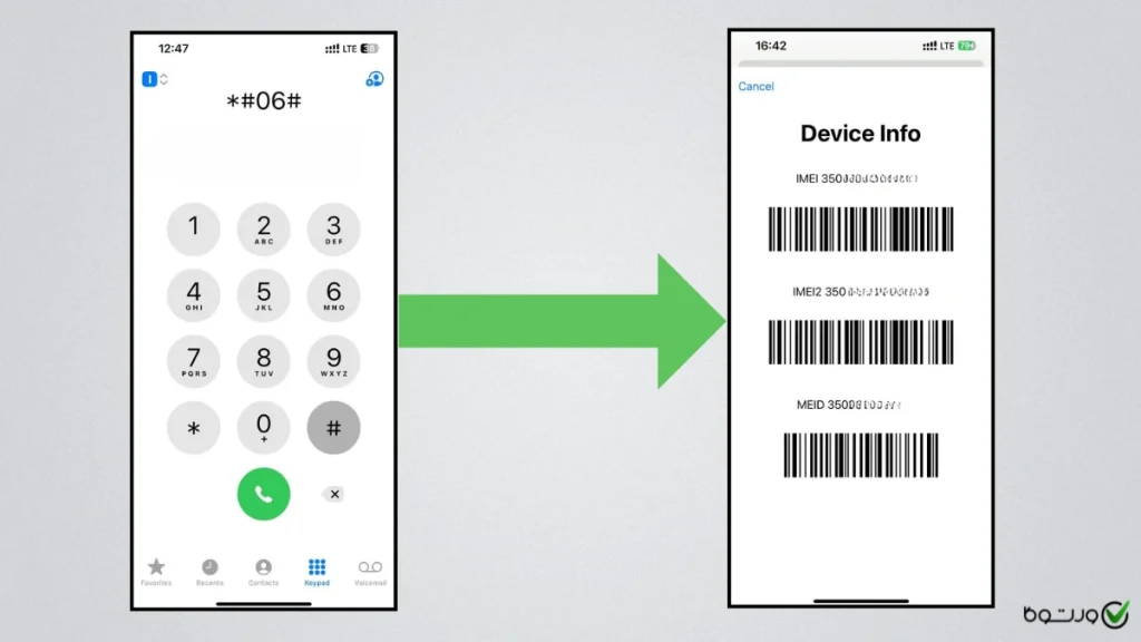 کد دستوری استعلام شناسه