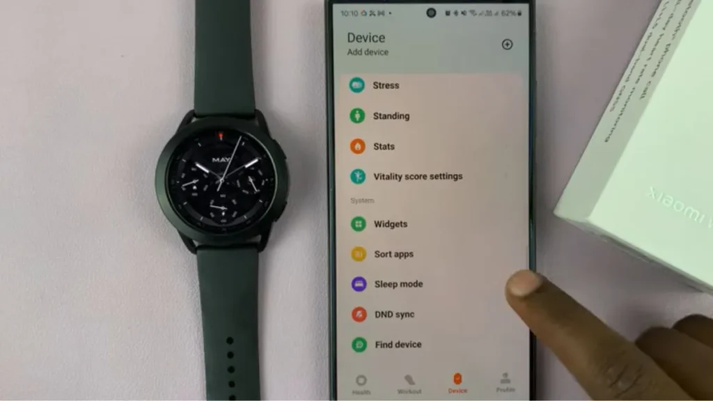 انتخاب گزینه SORT APPS در مراحل نصب برنامه روی ساعت هوشمند شیائومی در شیائومی S4