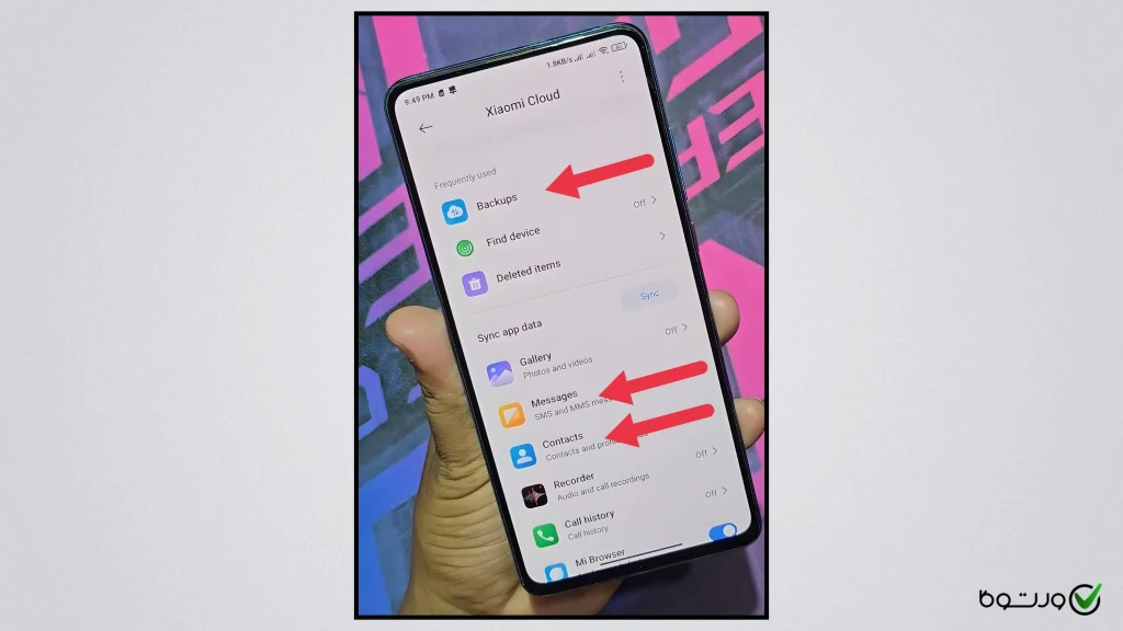 سینک کردن مخاطبان،پیامها و بکاپ در xiaomi cloud