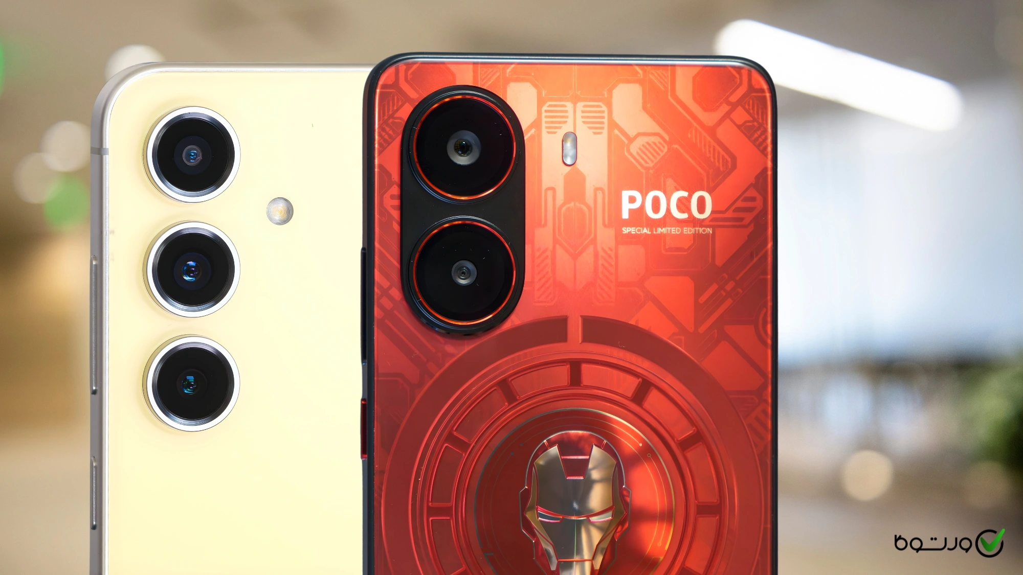 poco x7 pro and s24 fe lenses لنزهای دوربین دو گوشی
