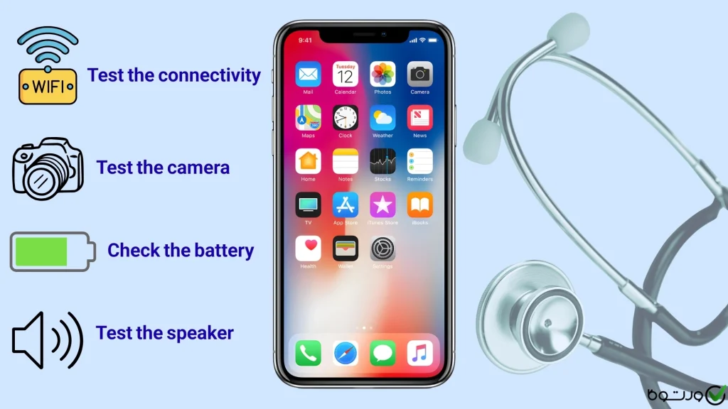 تست فیزیکی گوشی آیفون دست دوم