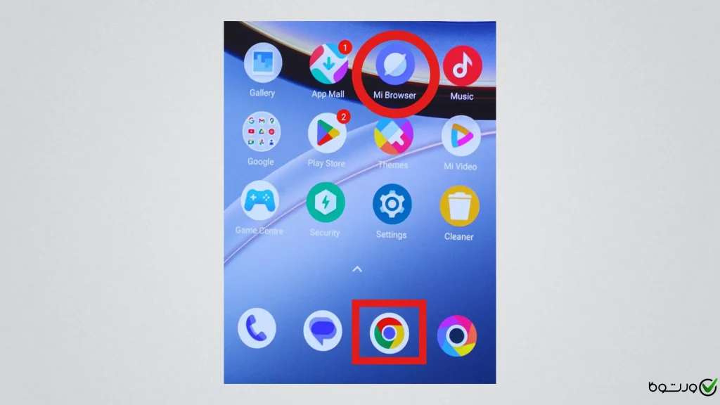 مرورگر گوشی شیائومی کجاست؟